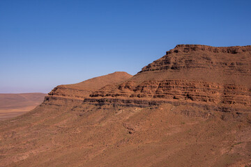 Mountainous scenery of Morocco in the southeast of the High Atlas