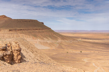 Mountainous scenery of Morocco in the southeast of the High Atlas