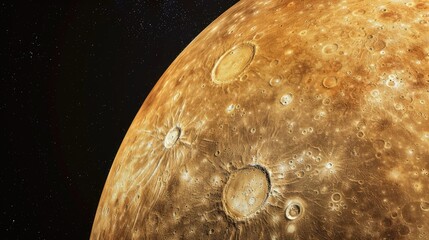 Planet Mercury viewed from space