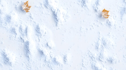 Snow texture background top view