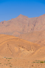 Mountainous scenery of Morocco in the center of the Anti Atlas