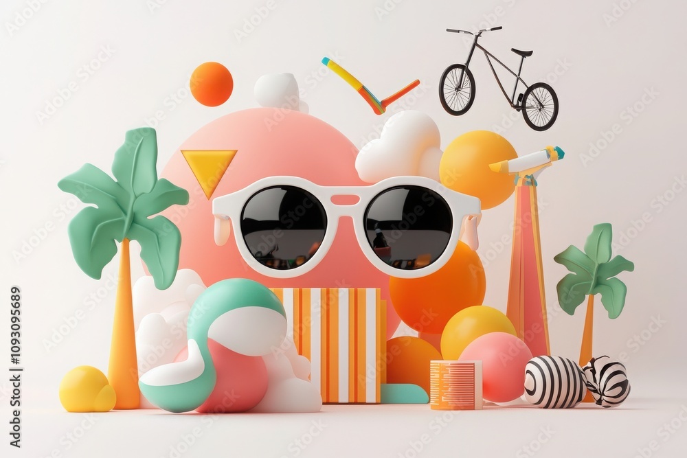 Poster vibrant online course interface design featuring playful elements creative environment graphic conte