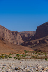 Mountainous scenery of Morocco in the center of the Anti Atlas