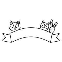 3D Realistic Black and White Ribbons Set - Elegant Decorative Elements