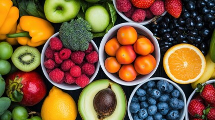 Registered Dietitian Nutritionist Day Colorful assortment of fresh fruits and vegetables for healthy eating inspiration