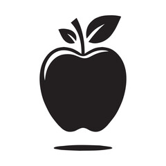 Apple silhouette isolated. Vector illustration