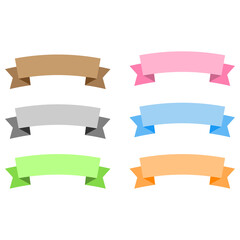 Obraz premium 円弧型リボン6種類