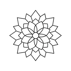 Mandala pattern black and white. Islam, Arabic, Pakistan, Moroccan, Turkish, Indian, Spain motifs
