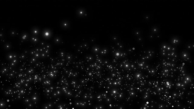 Shining Rising glitter Twinkling Luxury stars glitters Dust particles motion graphics background. Sparkling particles spin in air. magic stardust shimmering galaxy floor. Oscar award ceremony event