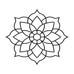 Round ornament pattern. Stencil. Mandala. Ethnic decorative background. Vector illustration