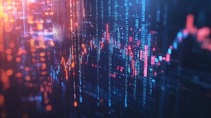 Fototapeta premium Futuristic Cryptocurrency Exchange Platform Powered by Analytics