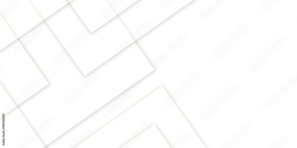 Poster abstract white and grey modern minimalistic pale geometric pattern white square shape with futuristi