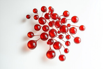 Elegant Dewdrops on a White Background