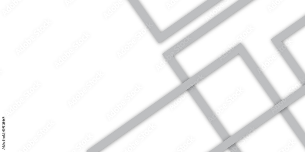 Poster white abstract geometric background with white paper sheets soars as abstract spaces with rectangles