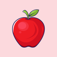 apple illustration. fruits vector concept.
