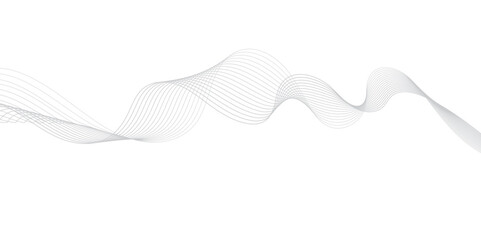 Abstract wave blend lines on transparent background. Design for banner, wallpaper, background and many more. Undulate Grey Wave Swirl, frequency sound wave, twisted curve lines with blend effect.	
