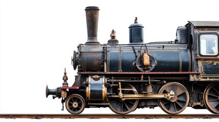 Close-Up of a Fast Moving Train Engine on Track