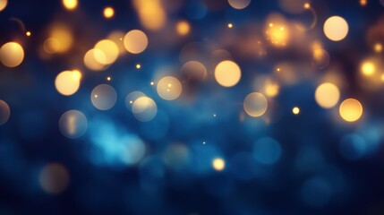 Captivating abstract bokeh lights resembling galaxies deep blue background digital art cosmic environment artistic viewpoint mystical concept