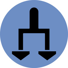 Obraz premium Split Arrow Downicon Design