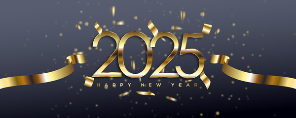 2025 Happy New Year Greeting Card