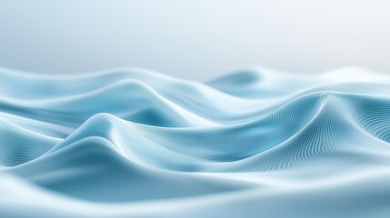Obraz premium A serene image of soft, flowing blue fabric with gentle waves, creating a calm and tranquil atmosphere.