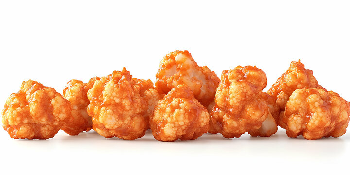 Photo Tasty Buffalo Cauliflower Wings on White Background