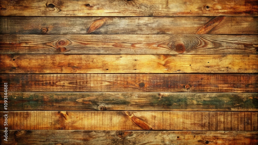 Poster rustic weathered wooden planks with knots and grain patterns