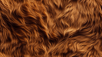 Fototapeta premium Animal fur, brown cowhide or cat fur