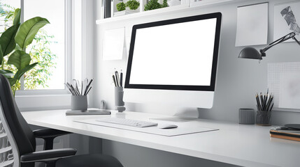 Fototapeta premium Modern workspace branding identity business lifestyle home office environment creative viewpoint