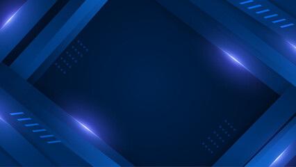 Blue Vector Illustration Modern Abstract Background With Geometric Shapes Element. For Background, Banner, Pamphlet, Certificate and Presentation