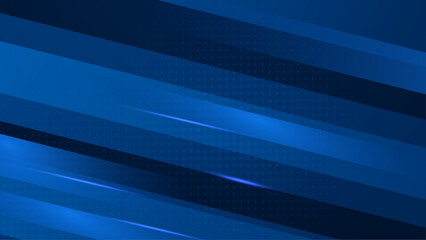 Fototapeta premium Blue Abstract Background With Shapes Elements. For Background, Banner, Pamphlet, Certificate and Presentation