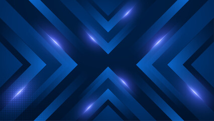 Blue Vector Illustration Minimal Geometric Shape Abstract Background. For Background, Banner, Pamphlet, Certificate and Presentation