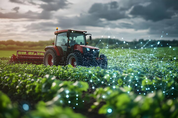 Photo - Smart Agriculture Tractor Technology Innovation Field Crops