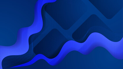 Blue Vector Gradient Abstract Background With Shapes Elements. For Background, Banner, Pamphlet, Certificate and Presentation