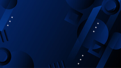 Blue Vector Illustration Minimal Geometric Shape Abstract Background. For Background, Banner, Pamphlet, Certificate and Presentation