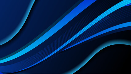 Blue Vector Abstract Background With Simple Geometric Shapes. For Background, Banner, Pamphlet, Certificate and Presentation