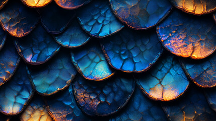 Dragon, fish, snake or mermaid scales pattern