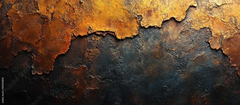Poster abstract golden and dark texture: a captivating image showcasing a rich interplay of golden and dark
