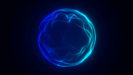 Glowing Blue Sphere