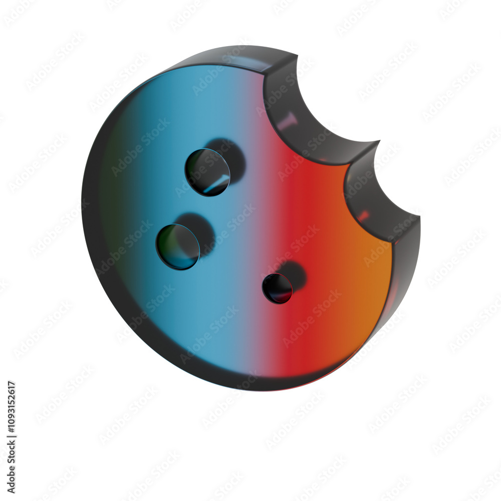 Poster 3d gradient cookie symbol icons