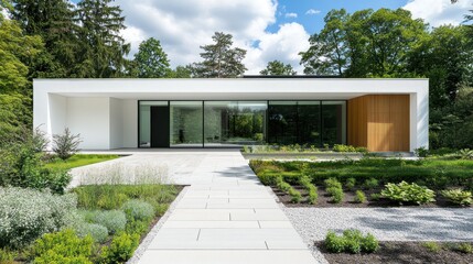 Modern Minimalist House in Lush Green Landscape
