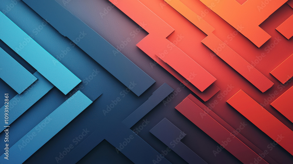 Poster modern infographic style arrows create sleek visual contrast with blue and red tones, showcasing dyn
