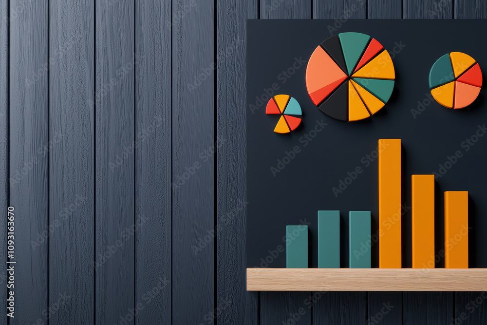 Aufkleber market value in the stocks marketplace concept. a modern data visualization display featuring colorf