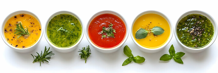 Photo - Colorful Sauces with Herbs and Spices