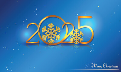 Christmas background with Shining Snowflakes. Christmas Greeting Card and Happy New Year Invitation. Christmas tree background with shining snowflakes, stars. Vector illustration
