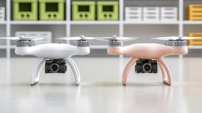 Drone photography showcase recycle garbage and trash insights in a modern workspace environment