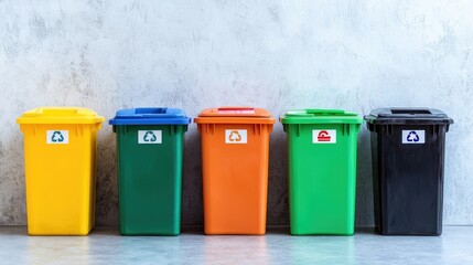 Recycling action trash sorting bins urban environment educational content sustainable practices community awareness