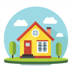 Fototapeta premium Home Icon Vector on a White Background, House Icon Bundle Set 