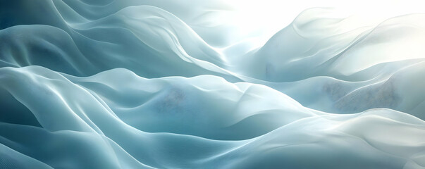 Obraz premium Abstract Background - Flowing Teal Fabric