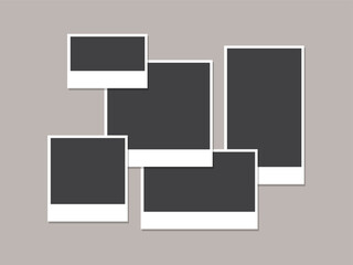 blank instant photograph frame template design